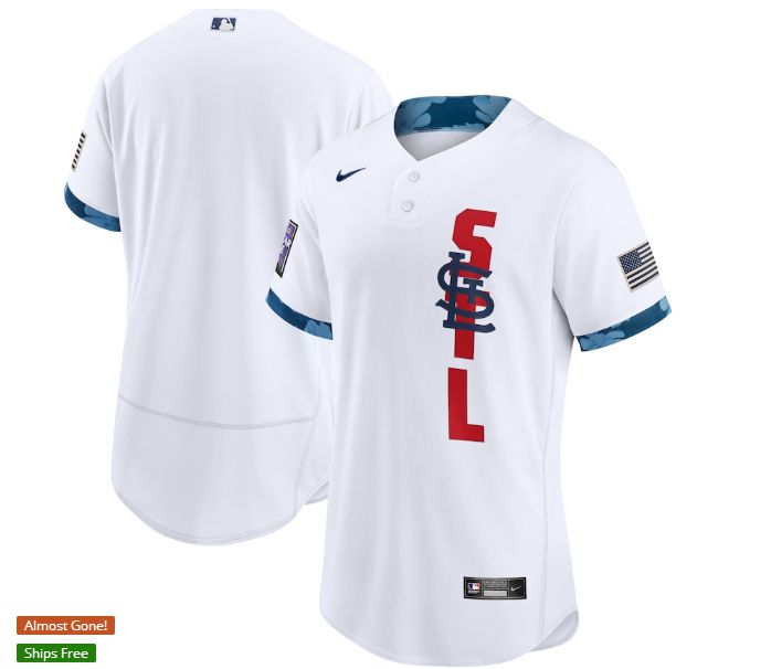 Men St.Louis Cardinals Blank White 2021 All Star Elite Nike MLB Jersey